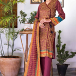 3PC Unstitched Digital Printed Lawn Suit CLP-22207